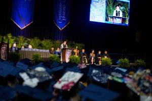 Rowan-Cabarrus President Dr. Carol Spalding Addresses Graduates during ceremony